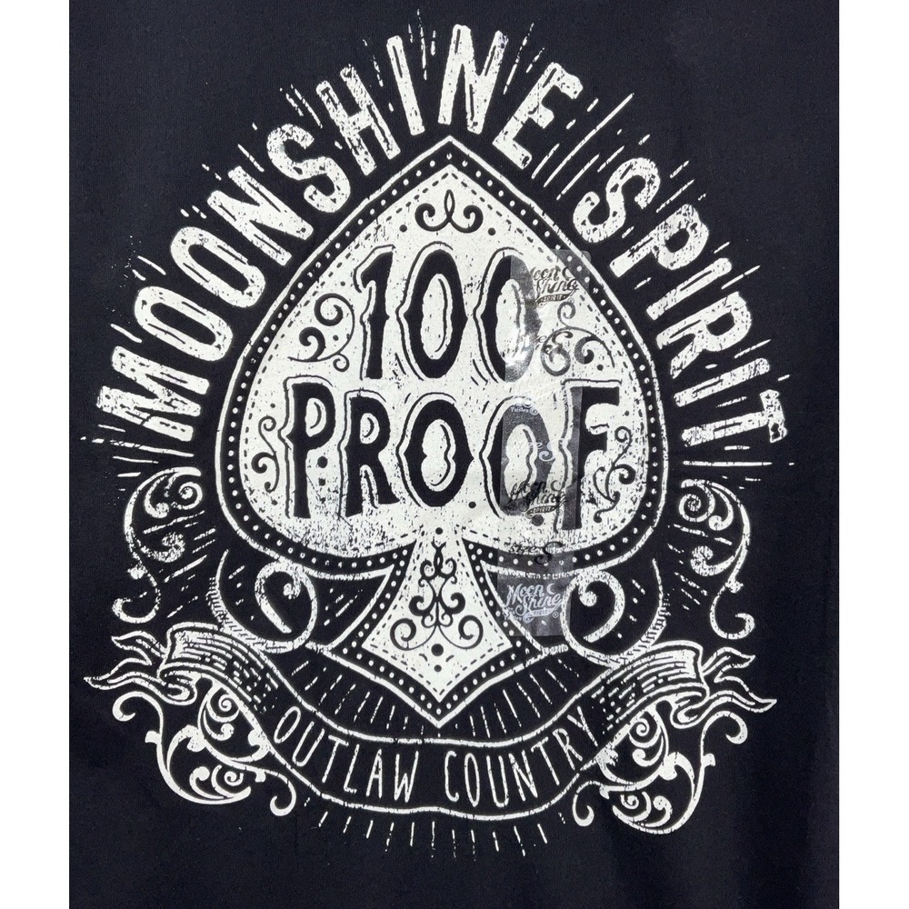 NWT Brad Paisley Moon Shine Spirit 100 Proof Outlaw Country T-shirt Black Small - Picture 5 of 6